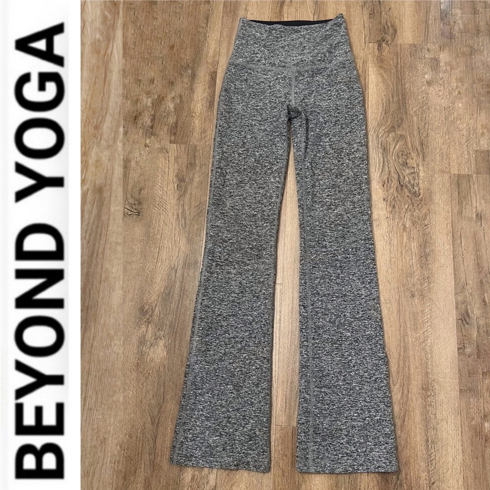 Beyond Yoga Spacedye High Waisted Practice Bootcut Pant Heather Grey Size XS